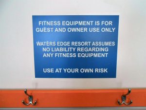 Fitness room sign - Guest Use only
