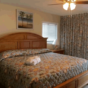 Bed in a suite